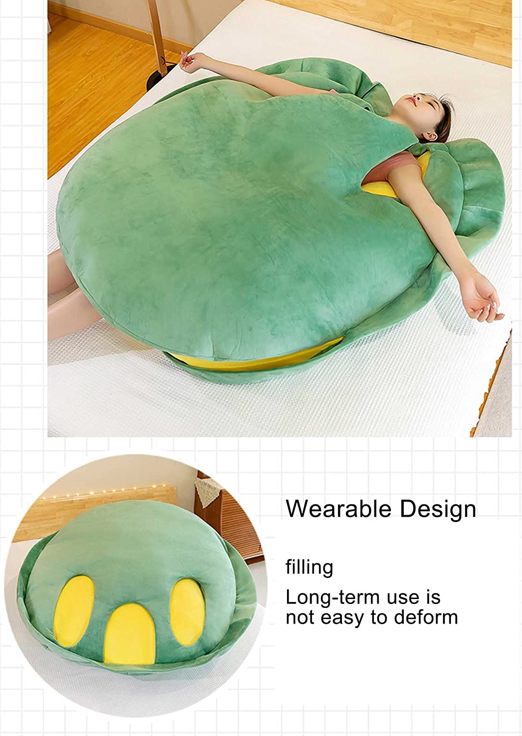 Wearable Turtle Shell Pillows - Green